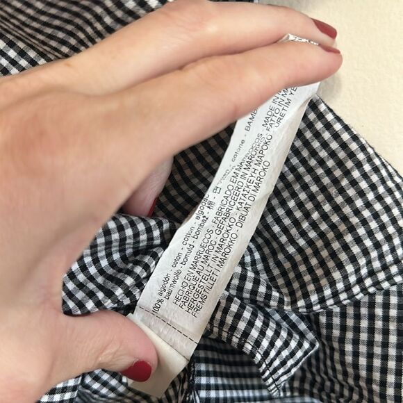 Zara - Gingham Babydoll Layered Blouse - Picture 4 of 6